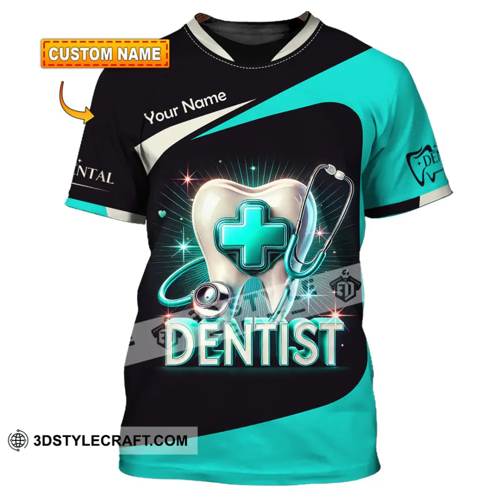 Unisex Shirt Custom Name Dentist Dental T-Shirt Gift For T-Shirt