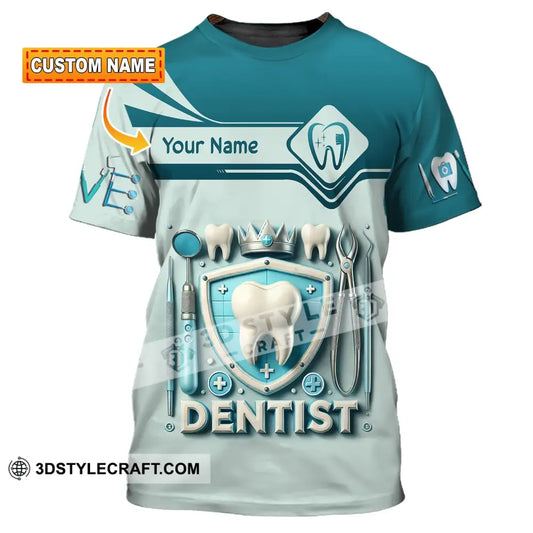 Unisex Shirt Custom Name Dentist Dental T-Shirt Gift For T-Shirt