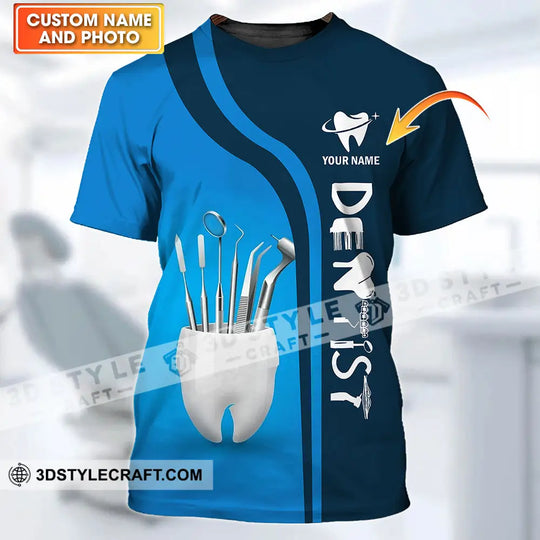Unisex Shirt - Custom Name Dentist T-Shirt - Personalized Dentist Polo Shirt - Gift For Dentists style option 1