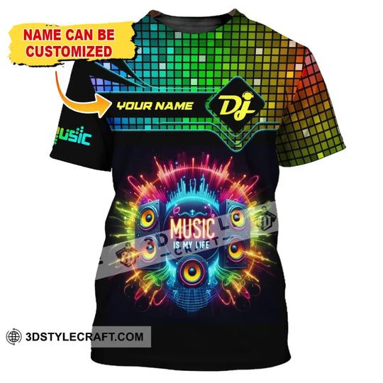 Unisex Shirt, Custom Name Disc Jockey Shirt, DJ Hoodie Shirt Polo Long Sleeve, Gift for DJ style option 1