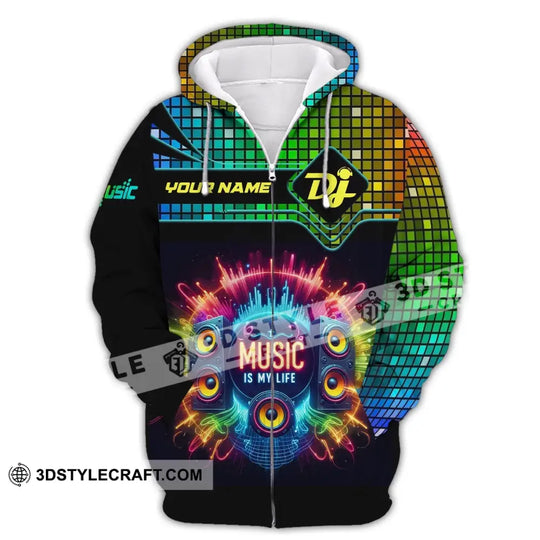 Unisex Shirt, Custom Name Disc Jockey Shirt, DJ Hoodie Shirt Polo Long Sleeve, Gift for DJ style option 3