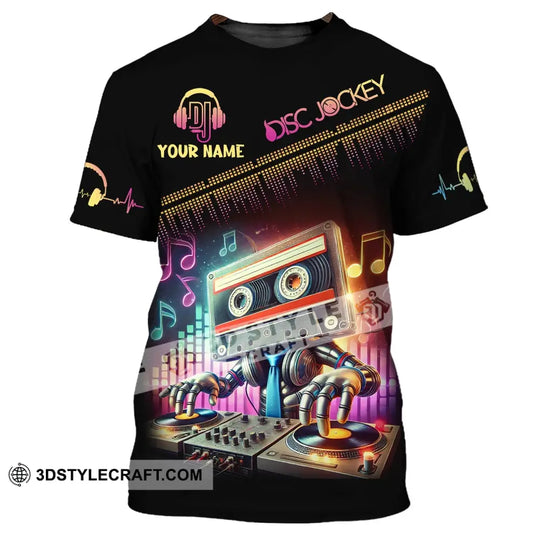 Unisex Shirt, Custom Name Disc Jockey Shirt, DJ Hoodie Shirt Polo Long Sleeve Shirt style option 4