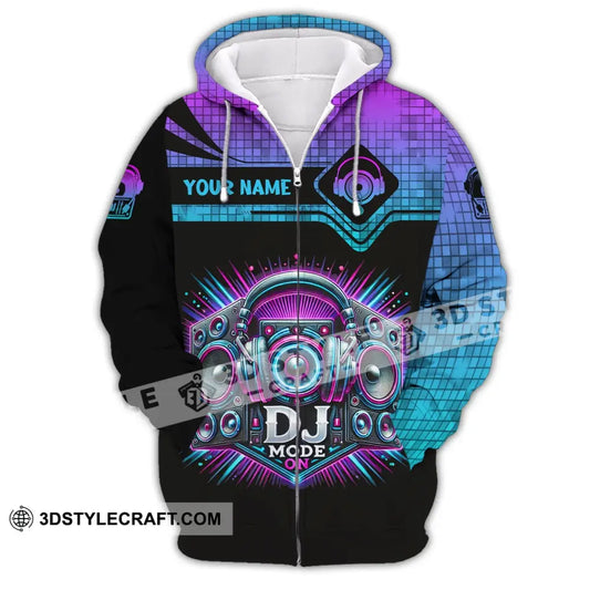 Unisex Shirt Custom Name Disc Jockey Dj Hoodie Polo Long Sleeve Zipper / S T-Shirt