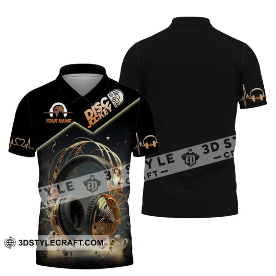 Unisex Shirt, Custom Name Disc Jockey Shirt, Gift for DJ, DJ Hoodie Shirt Polo Long Sleeve style option 4