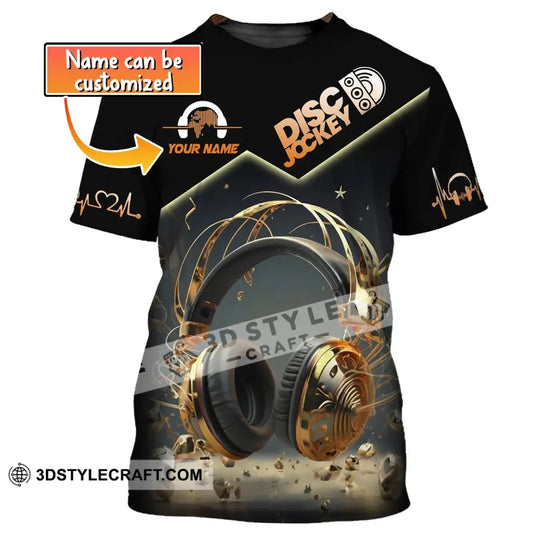 Unisex Shirt, Custom Name Disc Jockey Shirt, Gift for DJ, DJ Hoodie Shirt Polo Long Sleeve style option 1