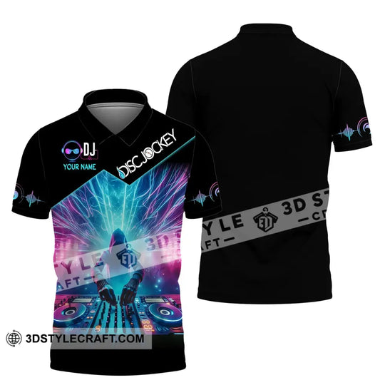 Unisex Shirt, Custom Name Disc Jockey Shirt, Music Heart Shirt, DJ Hoodie Shirt Polo Long Sleeve Shirt style option 4