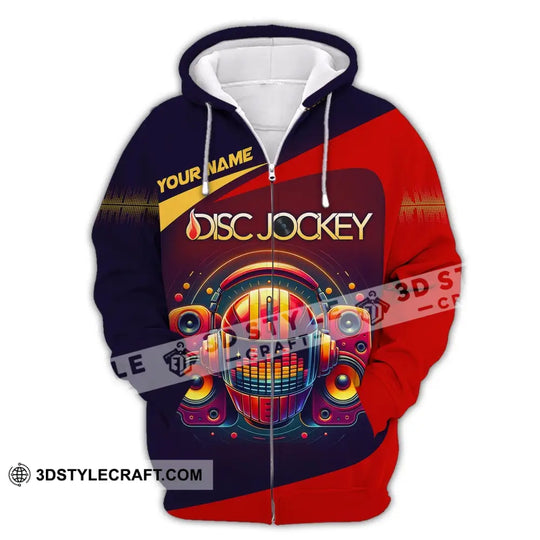 Unisex Shirt, Custom Name Disc Jockey Shirt, Music Heart Shirt, DJ Hoodie Shirt Polo Long Sleeve style option 3