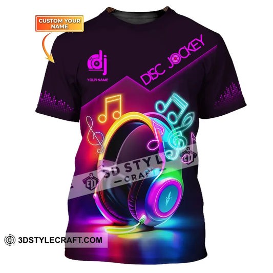 Unisex Shirt Custom Name Disc Jockey T-Shirt Dj Gift For / S