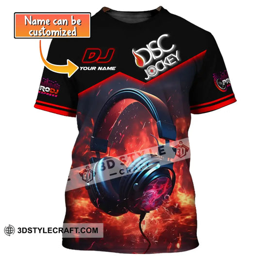Unisex Shirt, Custom Name Disc Jockey T-Shirt, Shirt for DJ, DJ Shirt style option 1