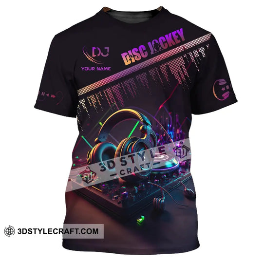 Unisex Shirt, Custom Name Disc Jockey T-Shirt, Gift For DJ, Music Lover Shirt style option 2