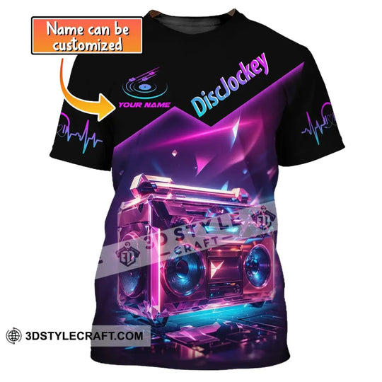 Unisex Shirt, Custom Name Disc Jockey T-Shirt, Music Lover Shirt, DJ Shirt style option 1