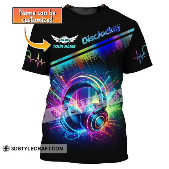 Unisex Shirt, Custom Name Disc Jockey T-Shirt, Music Lover Shirt, DJ Shirt style option 1