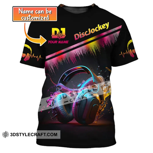 Unisex Shirt Custom Name Disc Jockey T-Shirt Music Lover Dj Gift For