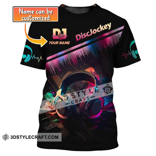 Unisex Shirt Custom Name Disc Jockey T-Shirt Music Lover Dj Gift For