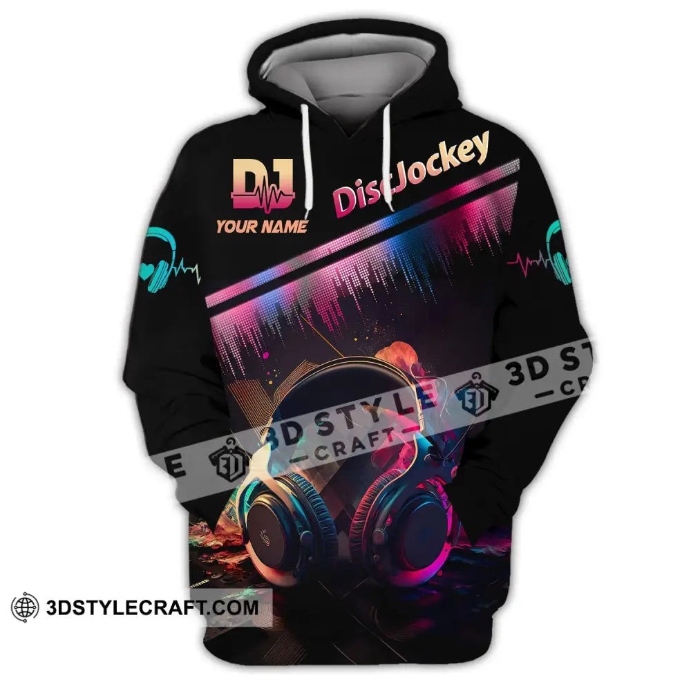 Unisex Shirt Custom Name Disc Jockey T-Shirt Music Lover Dj Gift For Hoodie / S