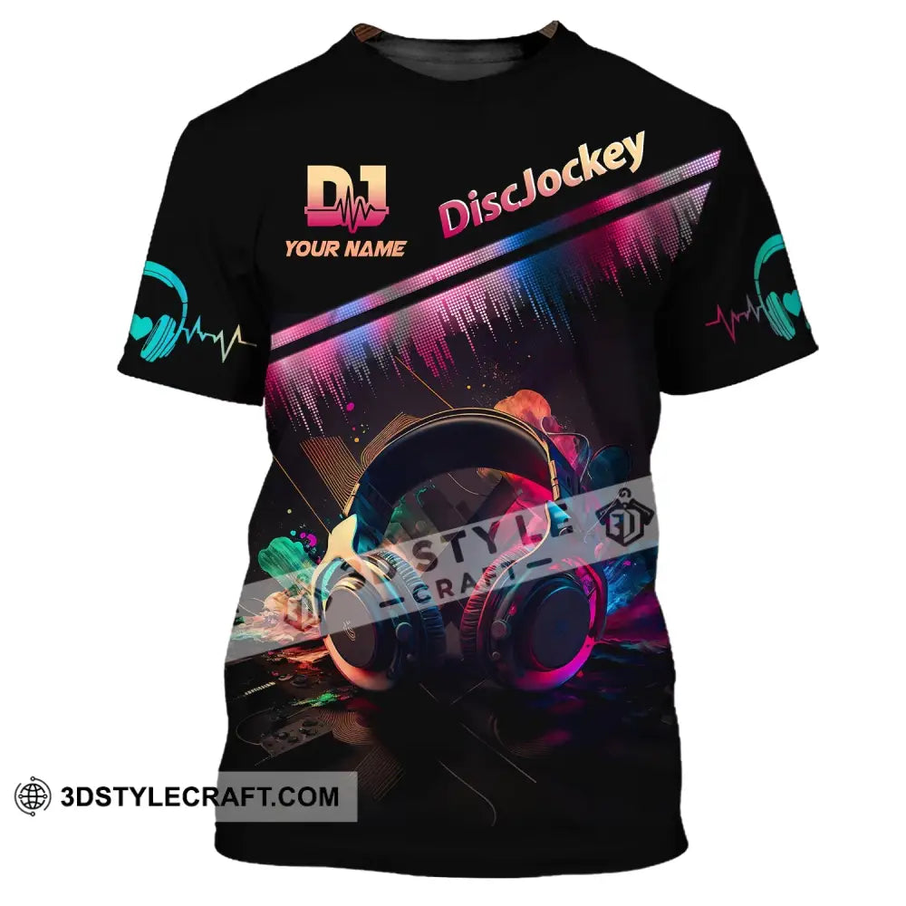 Unisex Shirt Custom Name Disc Jockey T-Shirt Music Lover Dj Gift For / S