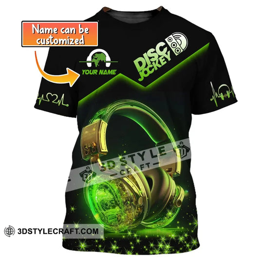 Unisex Shirt, Custom Name Disc Jockey T-Shirt, Music Lover Gift, DJ Hoodie Polo Shirt style option 1