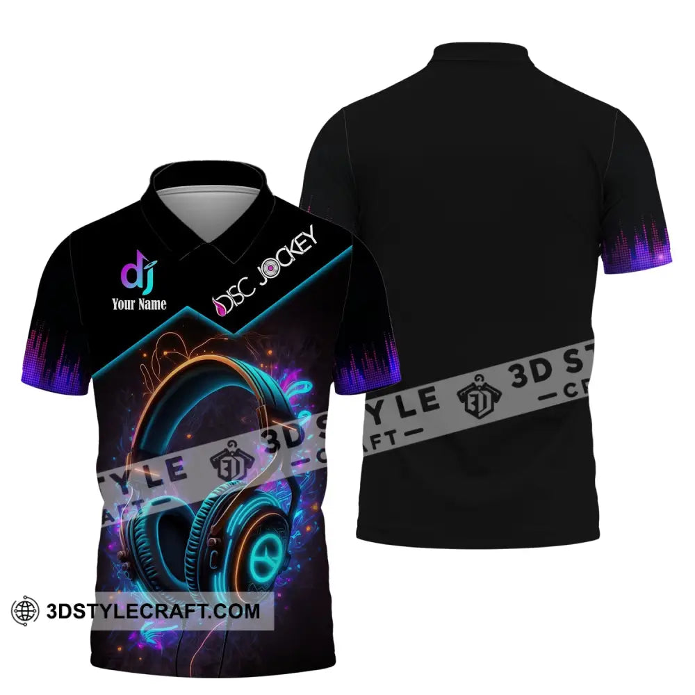 Unisex Shirt Custom Name Disc Jockey T-Shirt Music Lover Gift For Dj Polo / S