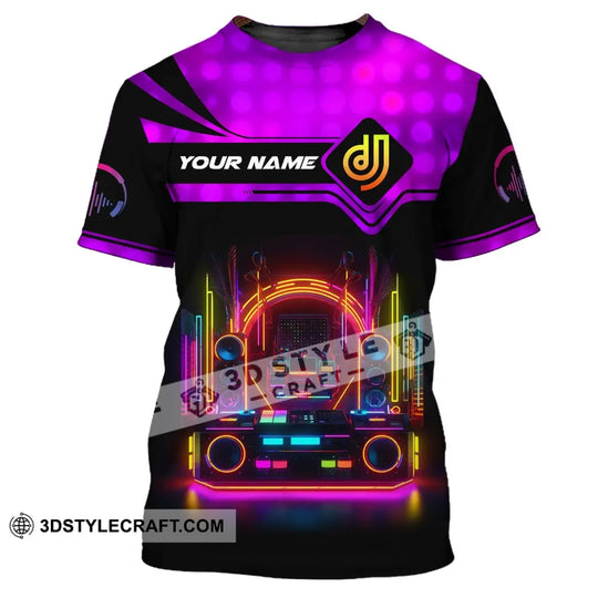 Unisex Shirt, Custom Name Disc Jockey T-Shirt, Music Lover, Gift For DJ style option 2