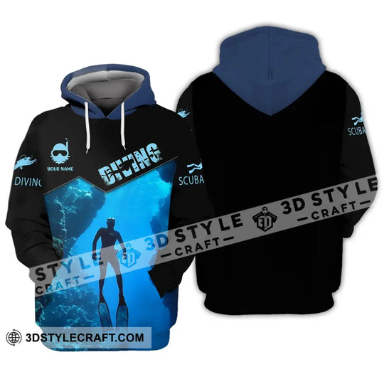 Unisex Shirt - Custom Name Diving T-Shirt - Personalized Scuba Diving Shirt - Scuba Dive Apparel style option 4