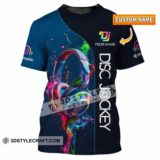 Unisex Shirt, Custom Name DJ Shirt, DJ Hoodie Shirt Polo Long Sleeve Shirt style option 1