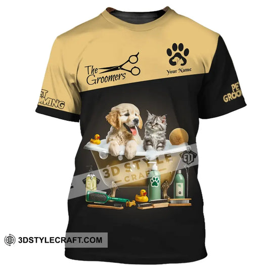 Unisex Shirt, Custom Name Dog Groomer Shirt, Dog Grooming T-Shirt, The Groomers, Shirt for Dog Groomers style option 2