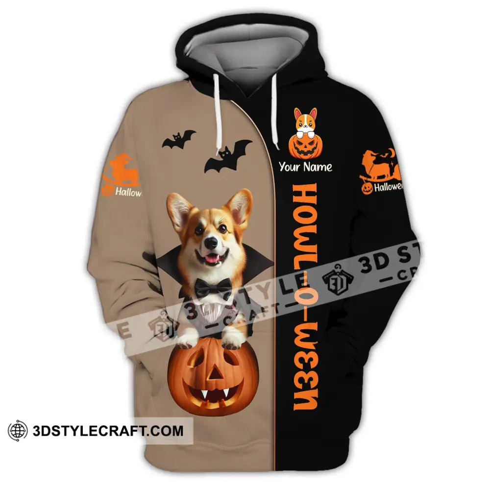 Unisex Shirt Custom Name Dog Halloween Pet T-Shirt Gift For Lover Hoodie / S T-Shirt