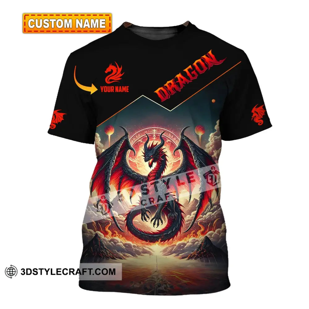 Unisex Shirt Custom Name Dragon T-Shirt Hoodie Long Sleeve T-Shirt