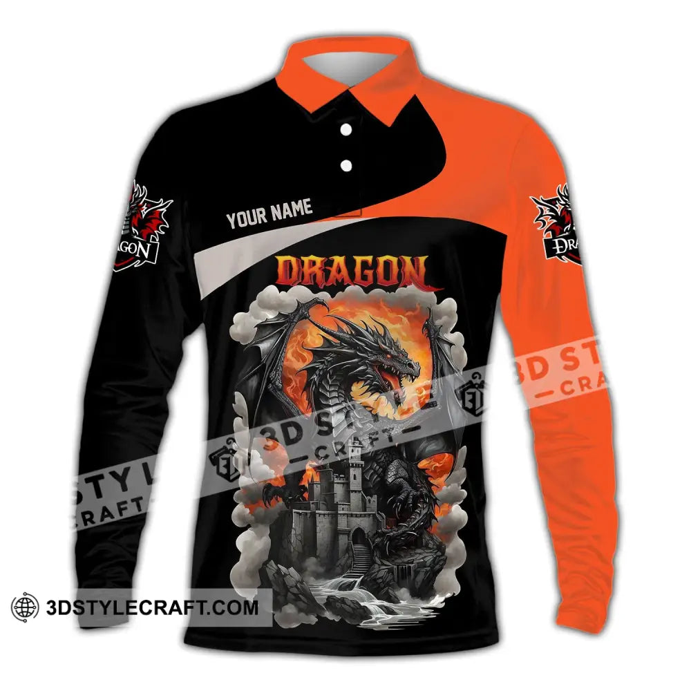 Unisex Shirt Custom Name Dragon T-Shirt Hoodie Long Sleeve Polo / S T-Shirt