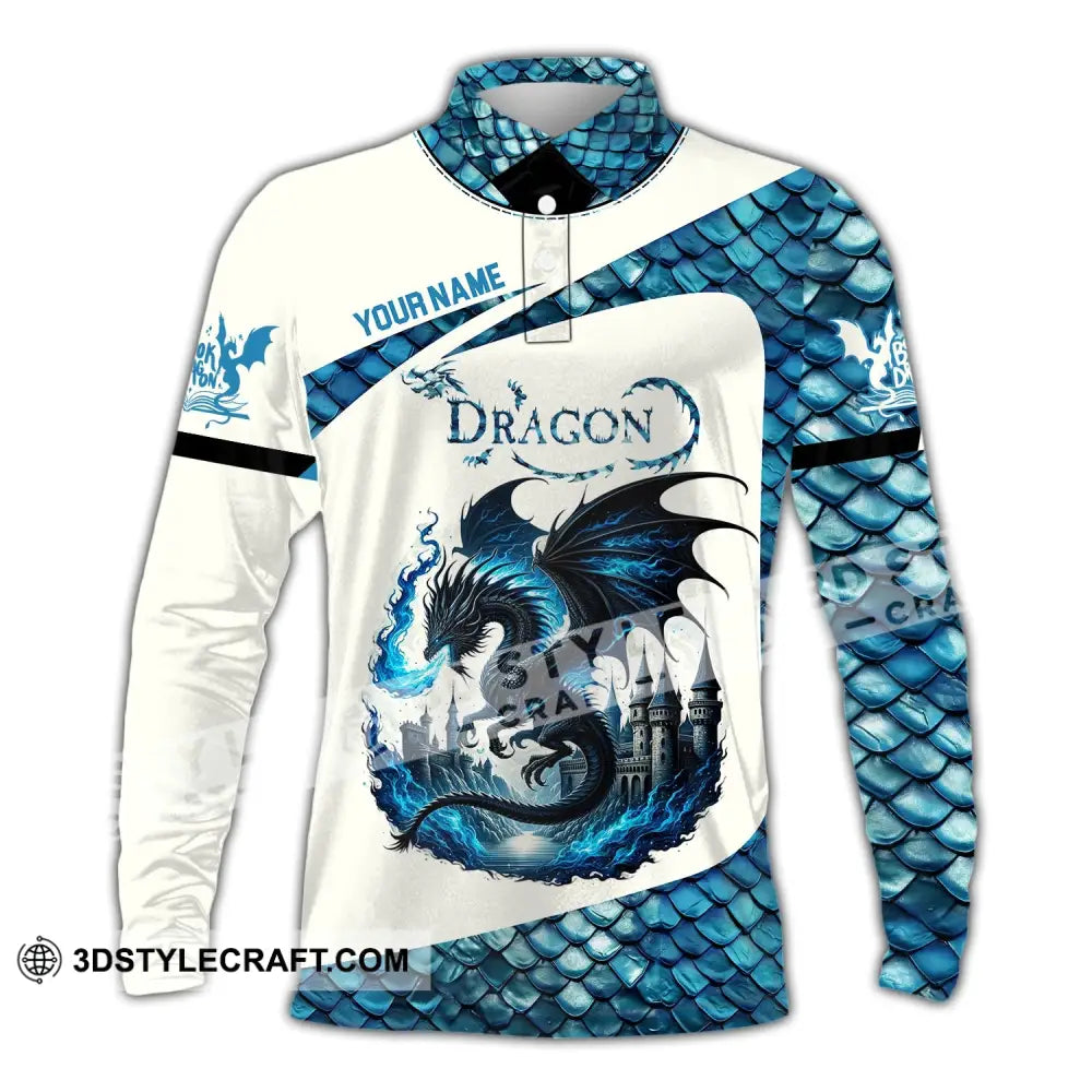 Unisex Shirt Custom Name Dragon T-Shirt Hoodie Long Sleeve Polo / S T-Shirt