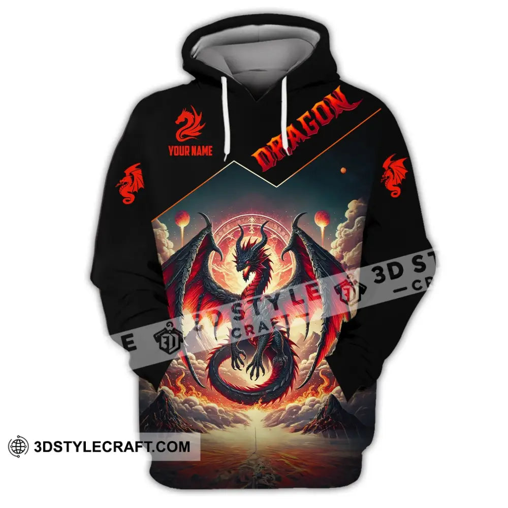 Unisex Shirt Custom Name Dragon T-Shirt Hoodie Long Sleeve / S T-Shirt