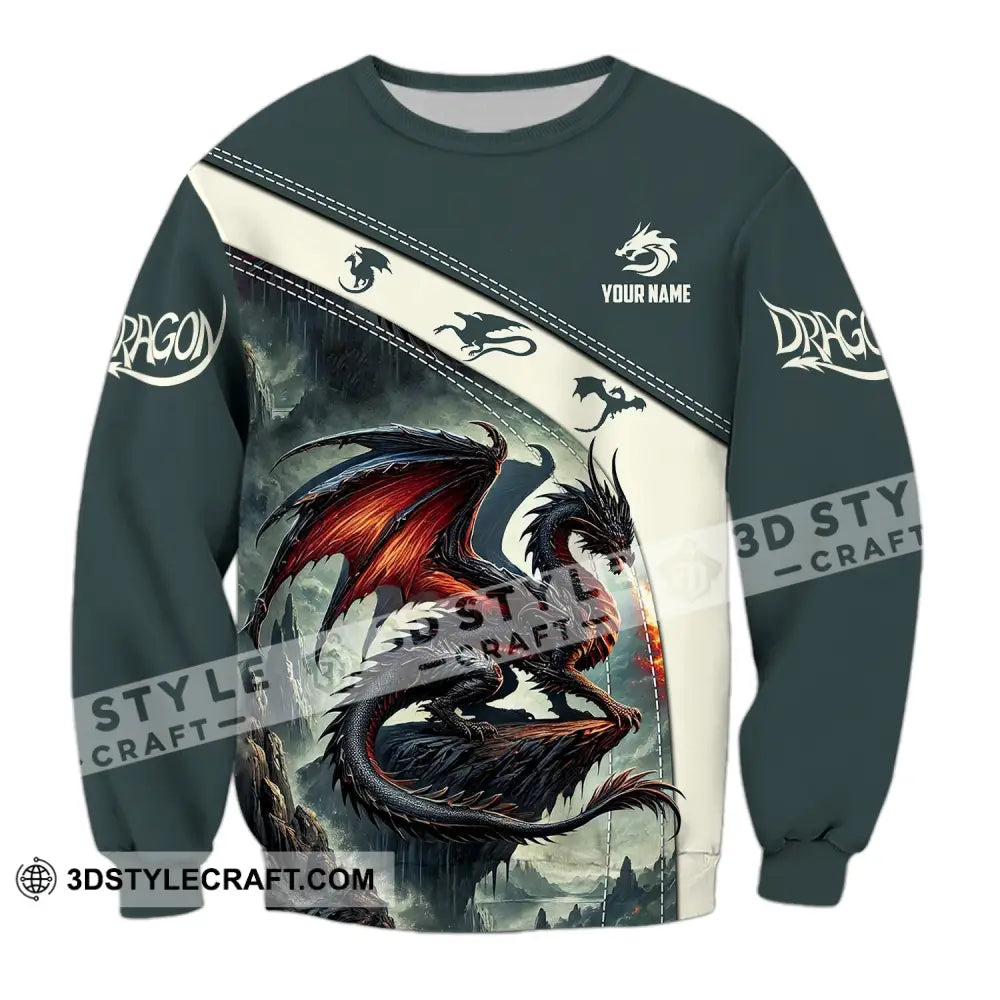 Unisex Shirt Custom Name Dragon T-Shirt Hoodie Long Sleeve / S T-Shirt