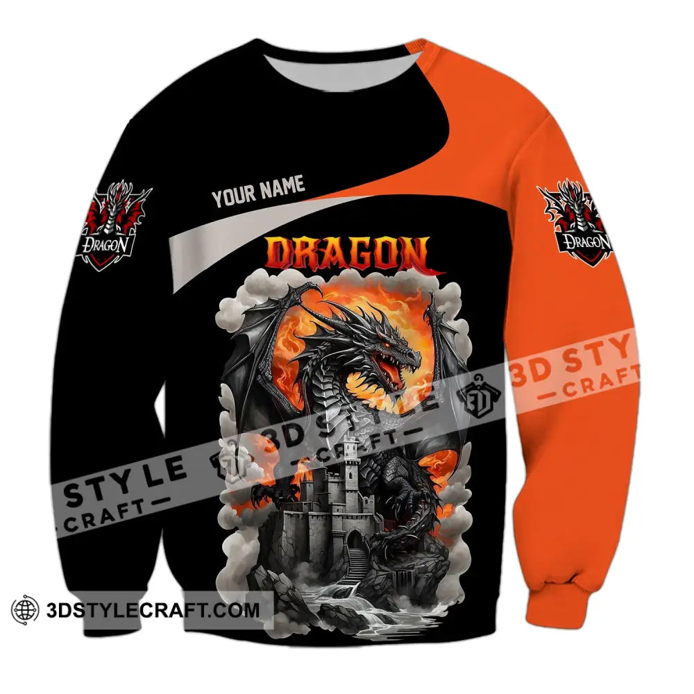 Unisex Shirt Custom Name Dragon T-Shirt Hoodie Long Sleeve / S T-Shirt