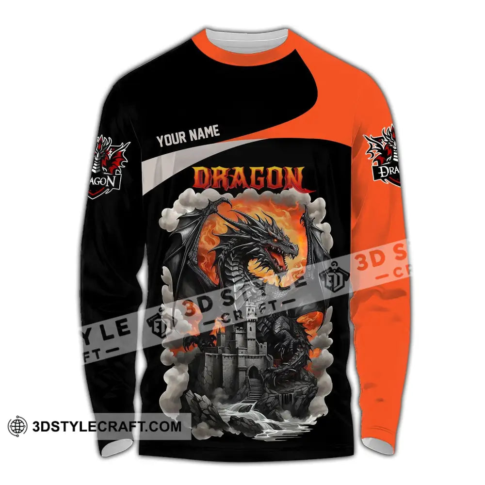 Unisex Shirt Custom Name Dragon T-Shirt Hoodie Long Sleeve / S T-Shirt