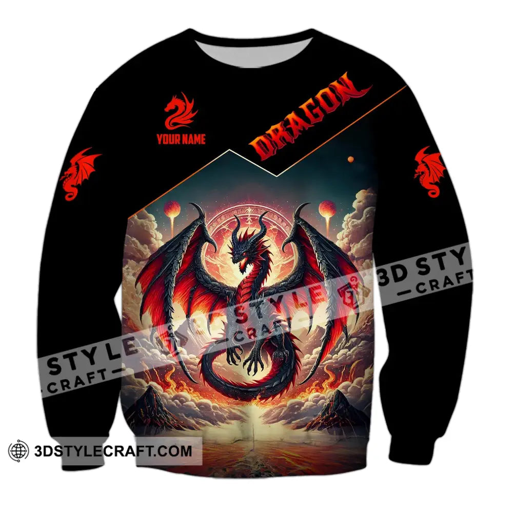 Unisex Shirt Custom Name Dragon T-Shirt Hoodie Long Sleeve / S T-Shirt