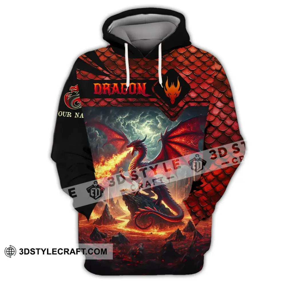 Unisex Shirt Custom Name Dragon T-Shirt Hoodie Long Sleeve / S T-Shirt