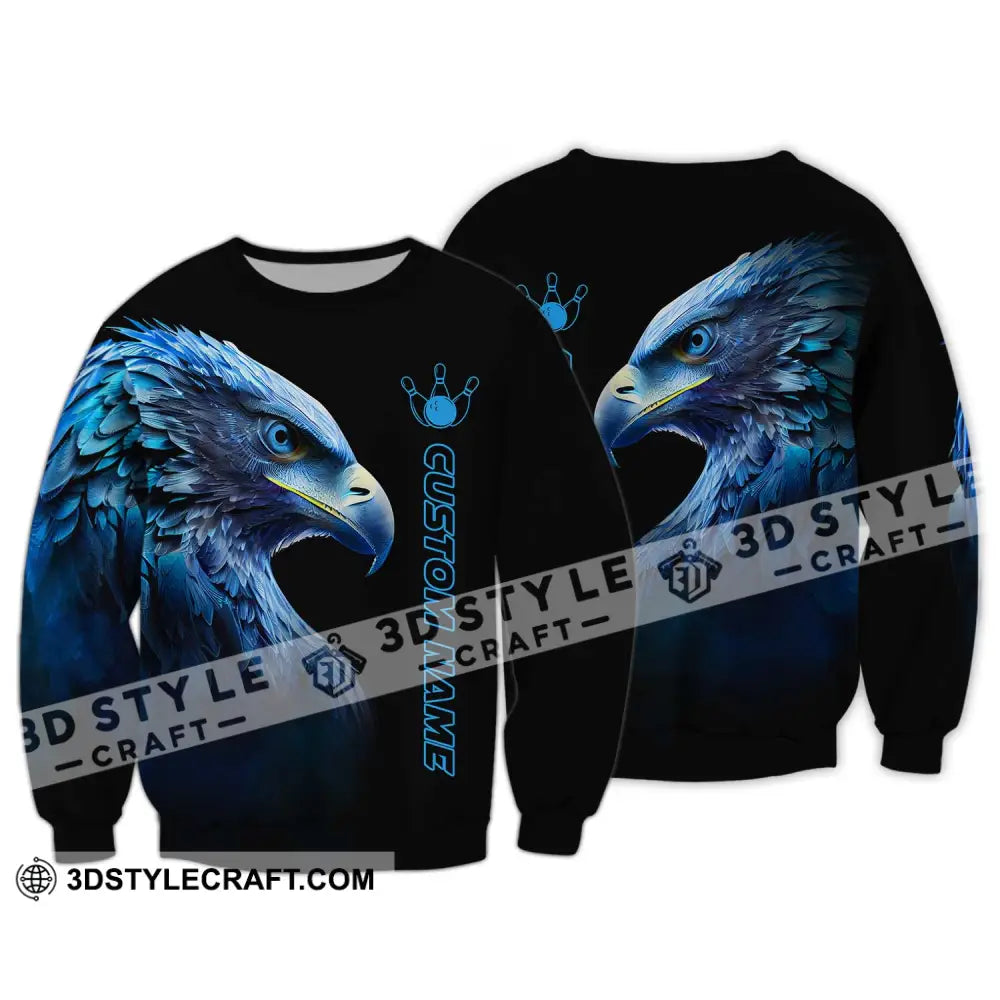 Unisex Shirt - Custom Name Eagle For Lover 3D T-Shirt Long Sleeve / S T-Shirt