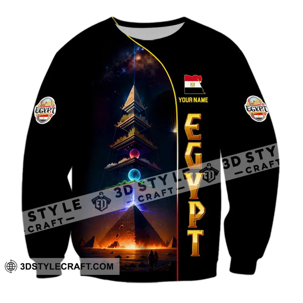 Unisex Shirt Custom Name Egypt Polo Long Sleeve Gift / S T-Shirt