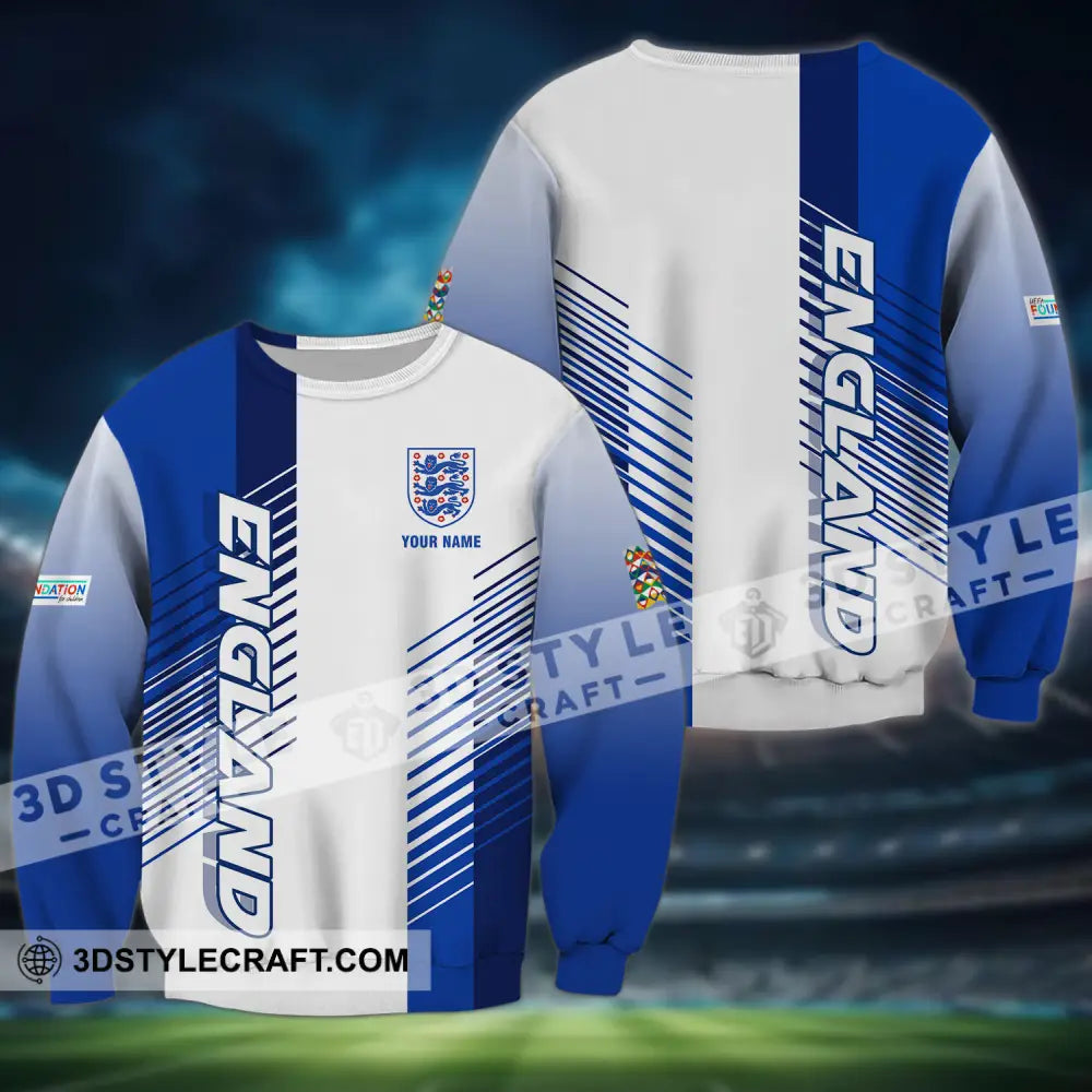 Unisex Shirt - Custom Name England Euro 2024 Long Sleeve / S T-Shirt