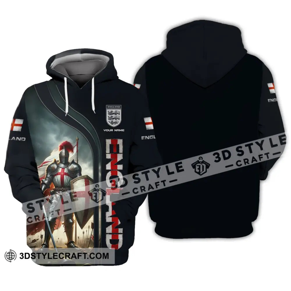 Unisex Shirt Custom Name England Gift English Pride Hoodie / S T-Shirt