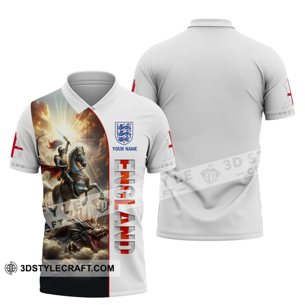 Unisex Shirt Custom Name England Knight Gift For English Polo / S T-Shirt