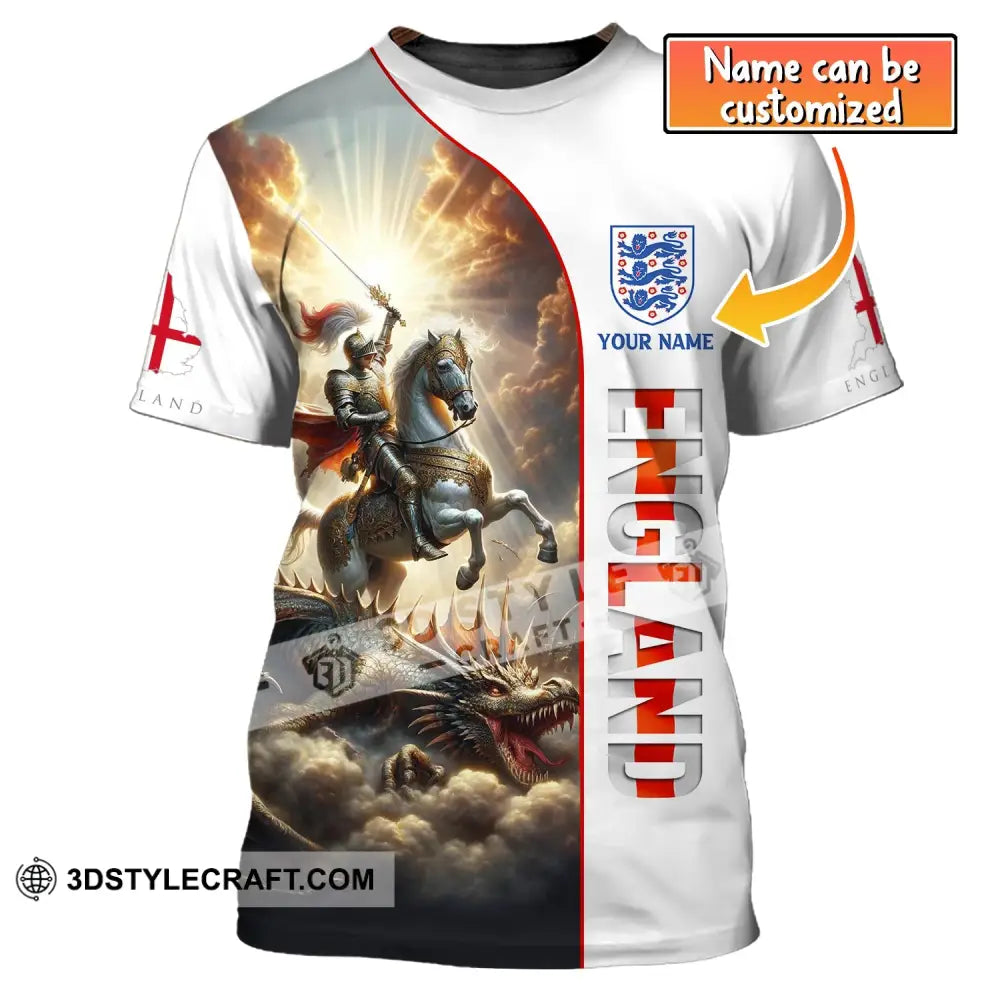 Unisex Shirt Custom Name England Knight Gift For English T-Shirt