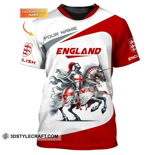 Unisex Shirt, Custom Name England Shirt, England Knight Polo Shirt, Gift for English style option 1
