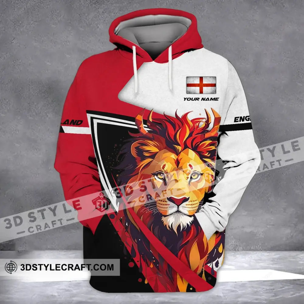 Unisex Shirt - Custom Name England Lion Clothing Hoodie / S T-Shirt