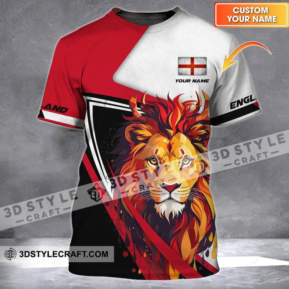 Unisex Shirt - Custom Name England Lion Clothing T-Shirt