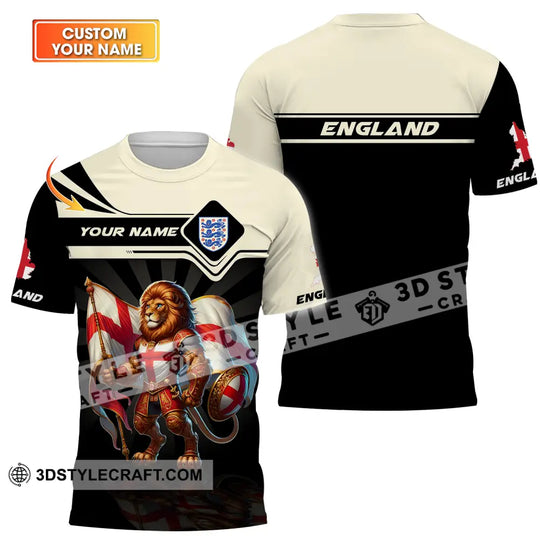 Unisex Shirt - Custom Name, England Lion Standing Shirt style option 2