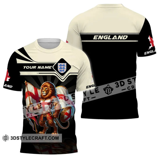 Unisex Shirt - Custom Name, England Lion Standing Shirt style option 3