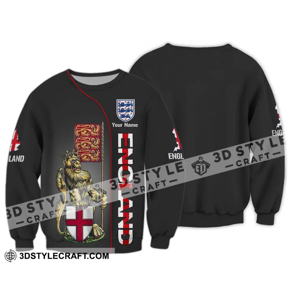 Unisex Shirt - Custom Name England Long Sleeve / S T-Shirt