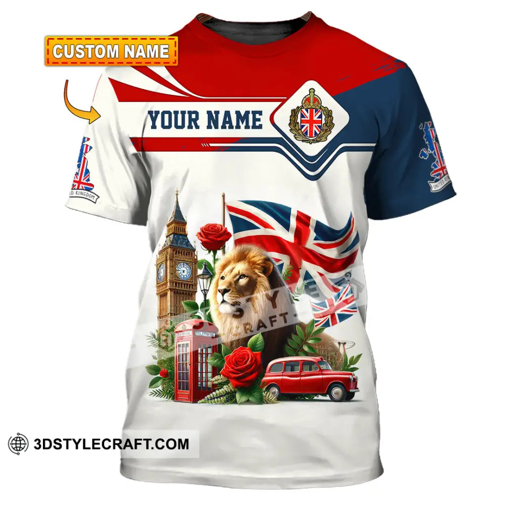 Unisex Shirt Custom Name England Lover Polo Long Sleeve English Gift T-Shirt