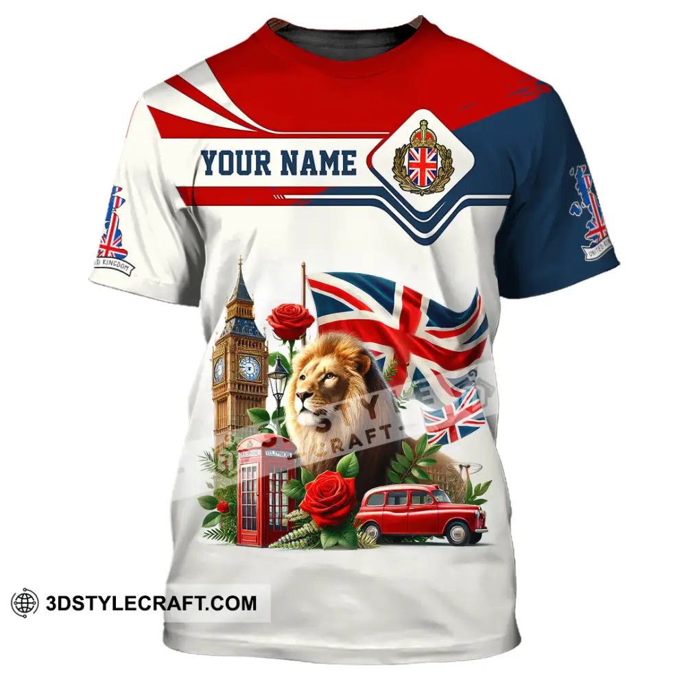 Unisex Shirt Custom Name England Lover Polo Long Sleeve English Gift T-Shirt / S T-Shirt